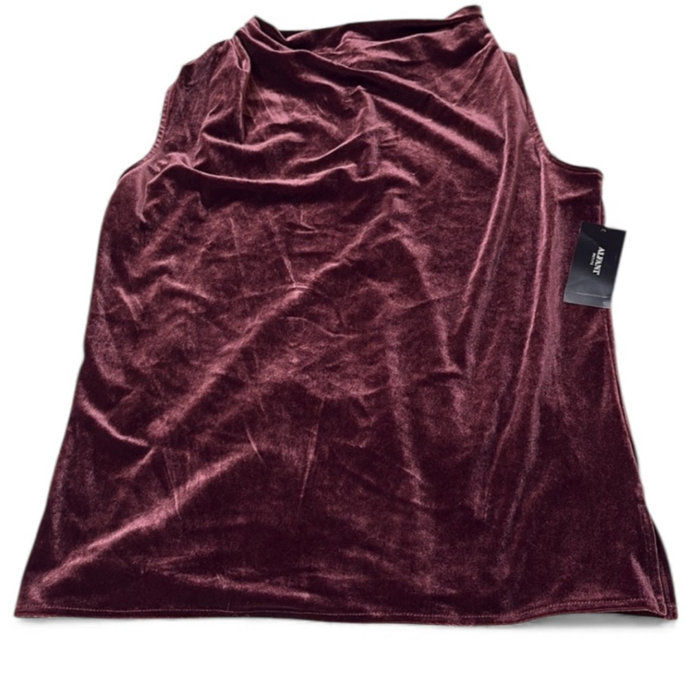 NWT Alfani Petite Small Velvet Sleeveless Cowl Neck Top